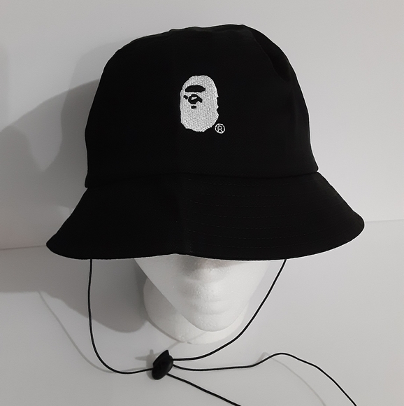 Bathing Ape Bape Black Bucket Hat 
